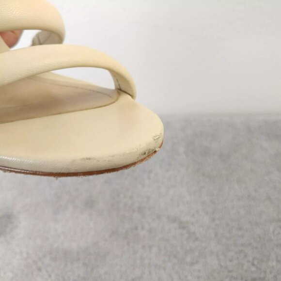 Schutz Olly Open Toe Sandals Womens 6.5 Shoes Leather Slip On Padded Strap Heel - Picture 8 of 9